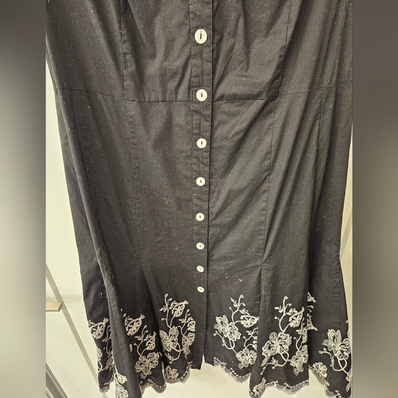 Lane Bryant Cotton Stretch Summer Midi Dress with Flair Bottom - Size 16 - Picture 4 of 10